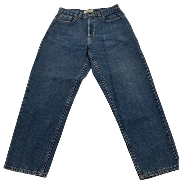 L.L. Bean Denim - L.L. Bean Original Fit Natural 12 PET Women's High Rise Jeans OJYF3 Medium Wash